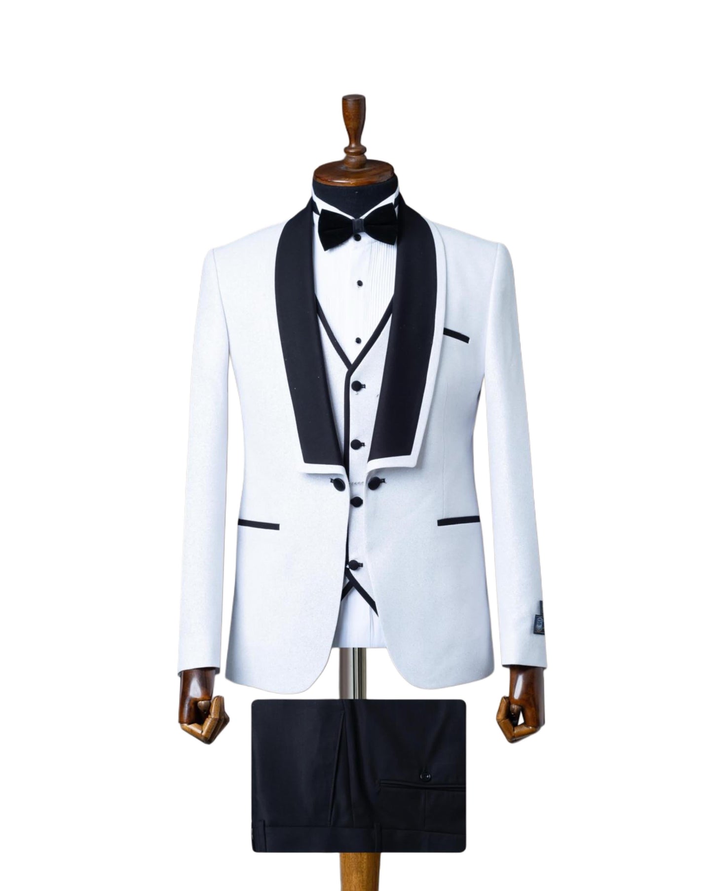 Obsidian & Ivory Full Suit - Made in Turkey