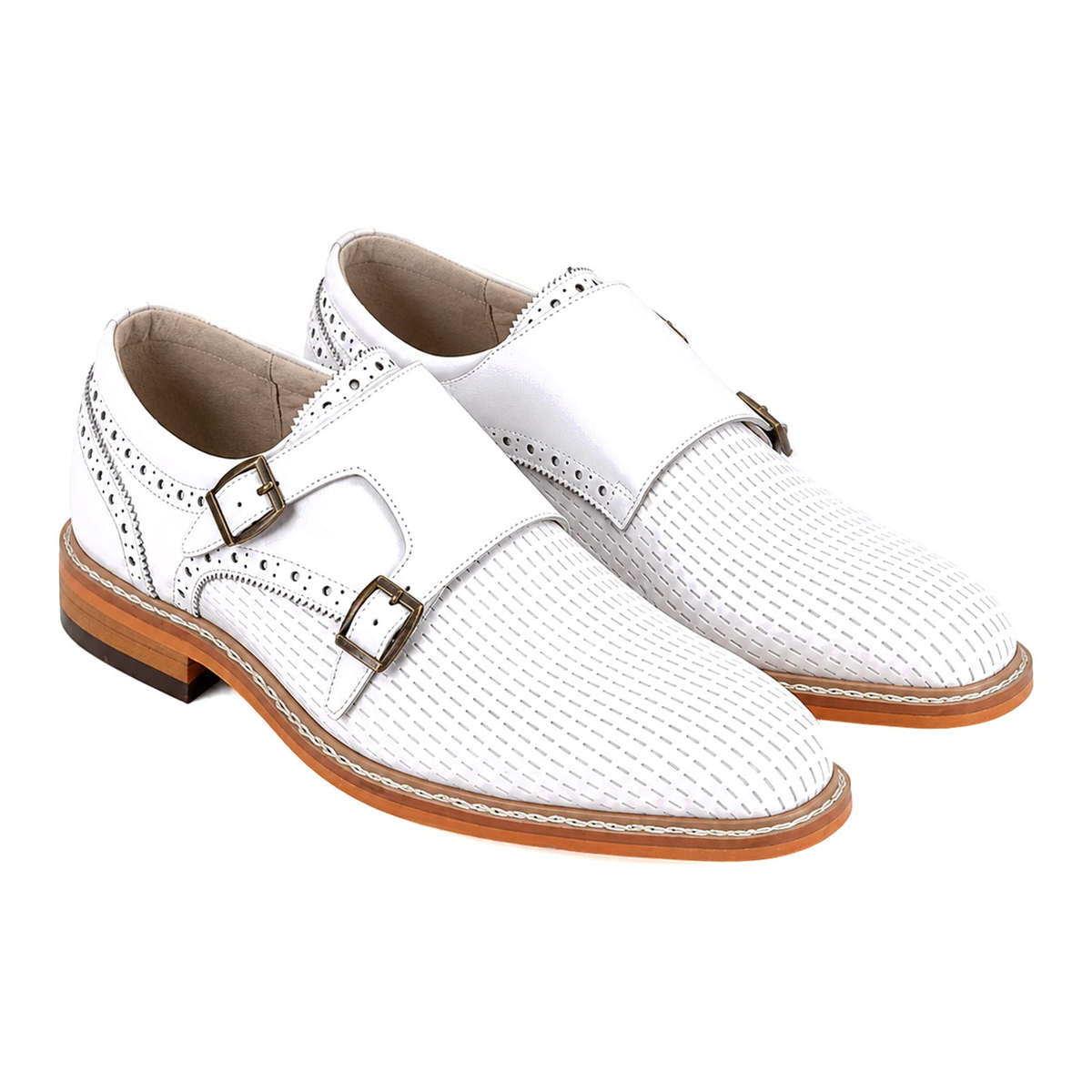 Giovanni Double Monk Straps White Rocky Leather Shoes - Product image 2 - 27b369de-5ae6-49f5-8c66-37a1433a9856-bg-white.png