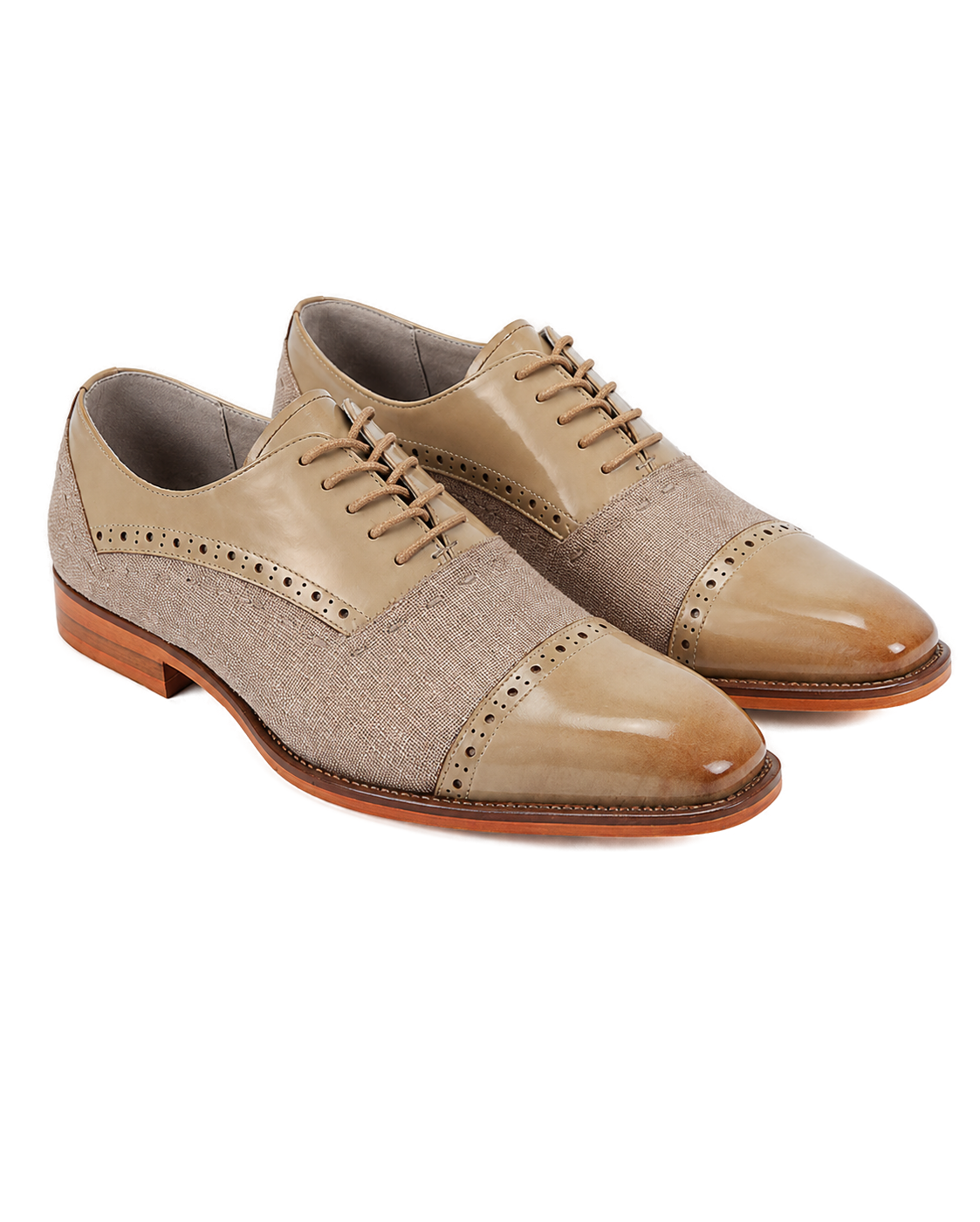 Giovanni Reed Natural Men`s Leather Shoe -Stiching Detail - Product image 2 - 53cfa8a5-76e6-4974-9370-85b37d85e334-bg-white.png