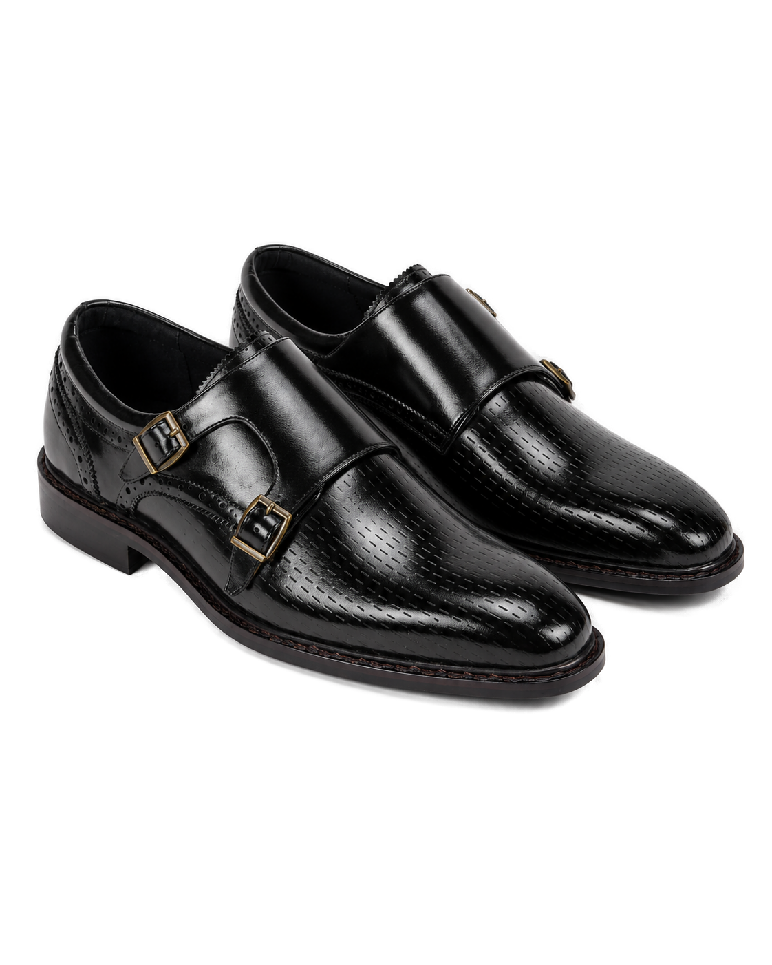 Giovanni Double Monk Straps Black Rocky Leather Shoes - Product image 2 - 989da77d-9500-4812-bc47-e8c8b29890cf-bg-white.png