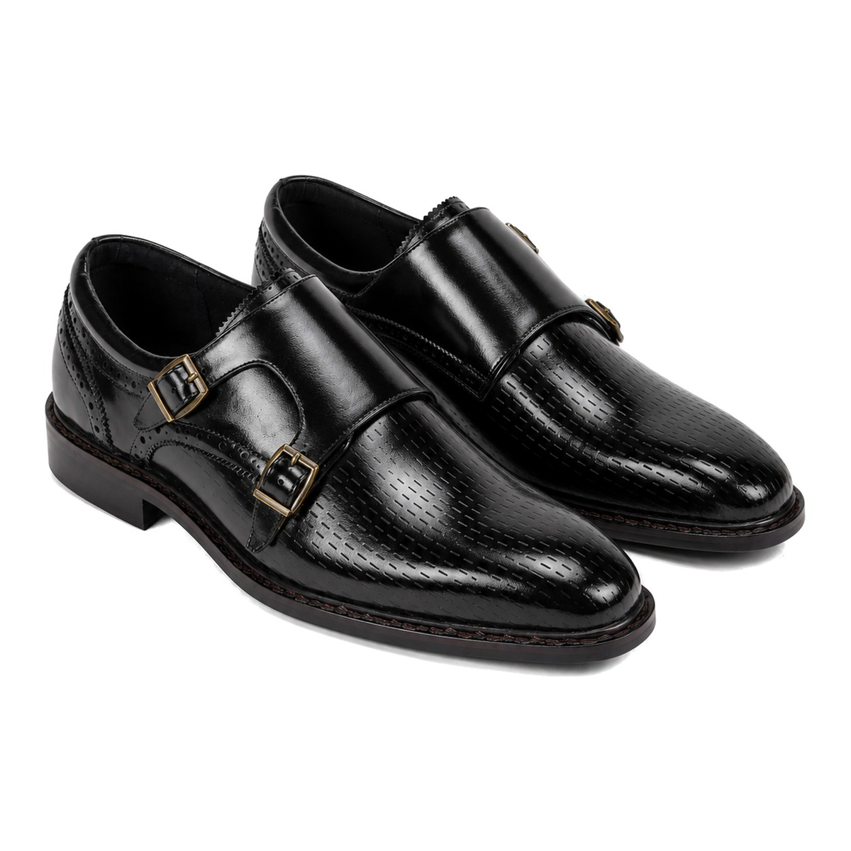 Giovanni Double Monk Straps Black Rocky Leather Shoes - Product image 2 - 989da77d-9500-4812-bc47-e8c8b29890cf-bg-white.png