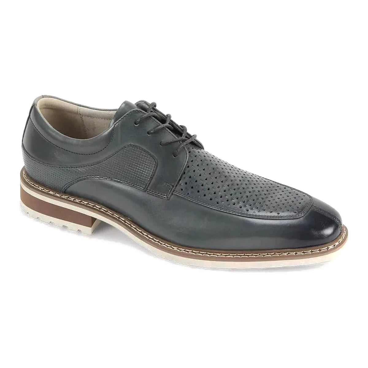 Giovanni Lenny Grey Leather Dress Shoes
