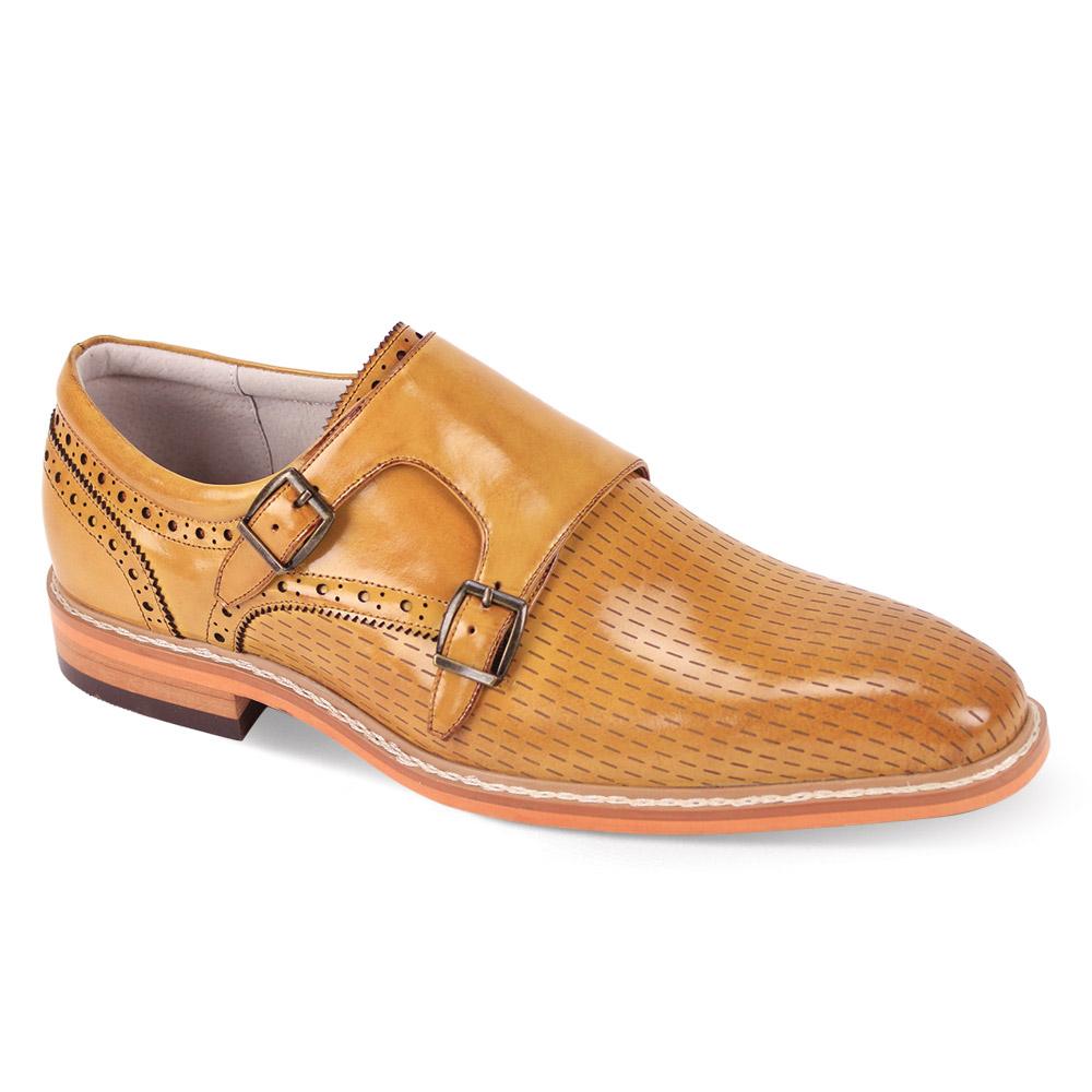 Giovanni Double Monk Straps Scoth Rocky Leather Shoes