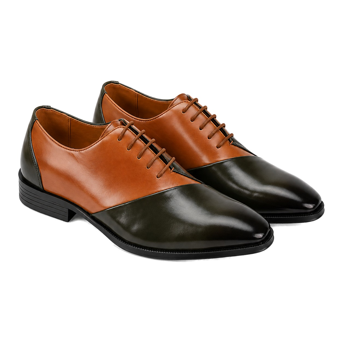 Shoes Oxfords Lace Up Two-Tone olive/tan - Product image 2 - b2d58a3d-3676-4093-84e9-d7d816cf0636-bg-white.png