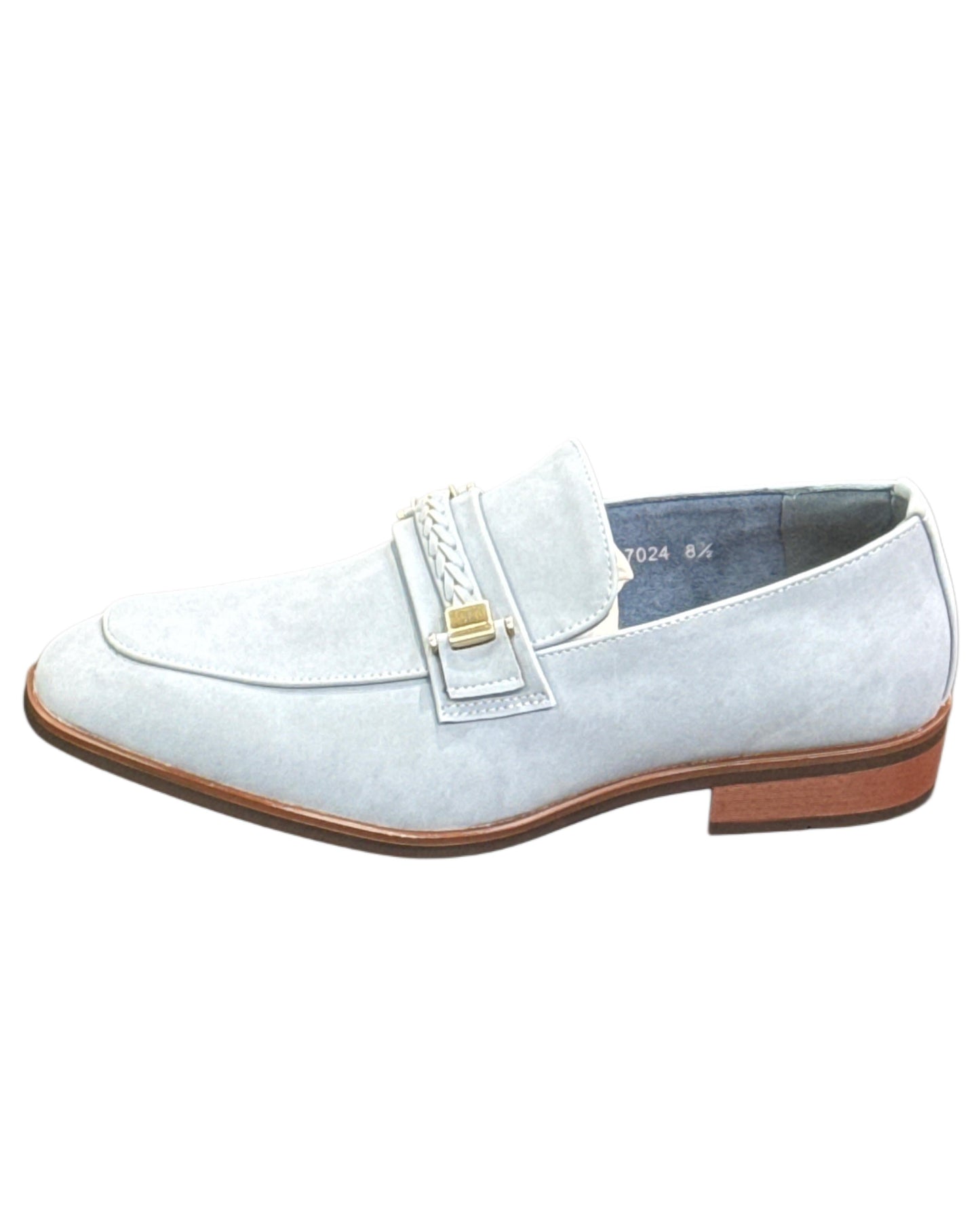 Moc Toe Woven Strap Slip-on Men's Dress Shoes Blue
