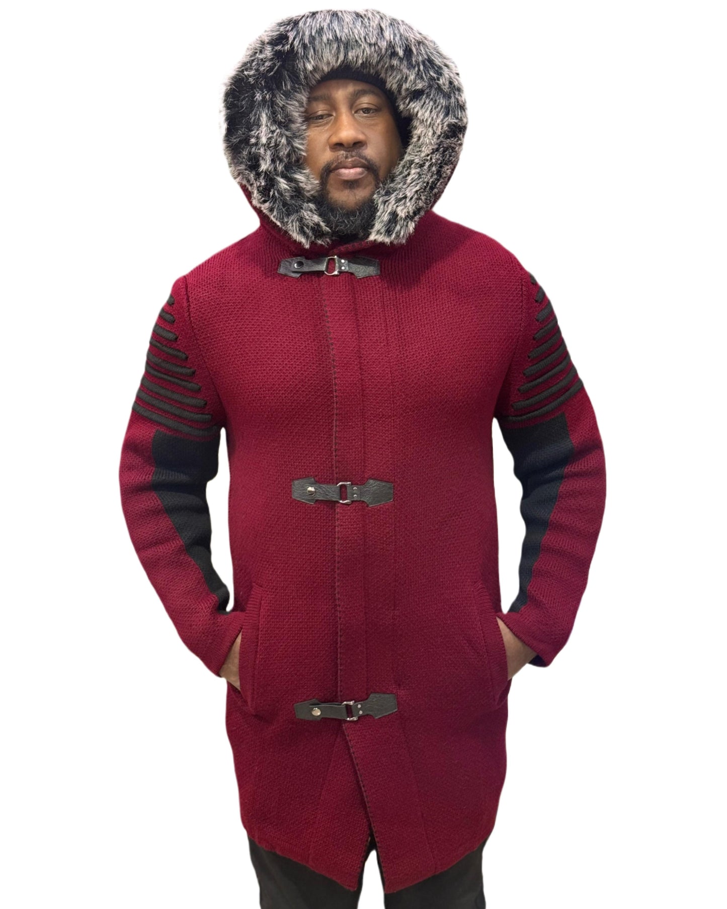 LCR Black Edition Sweater Burgundy and Black