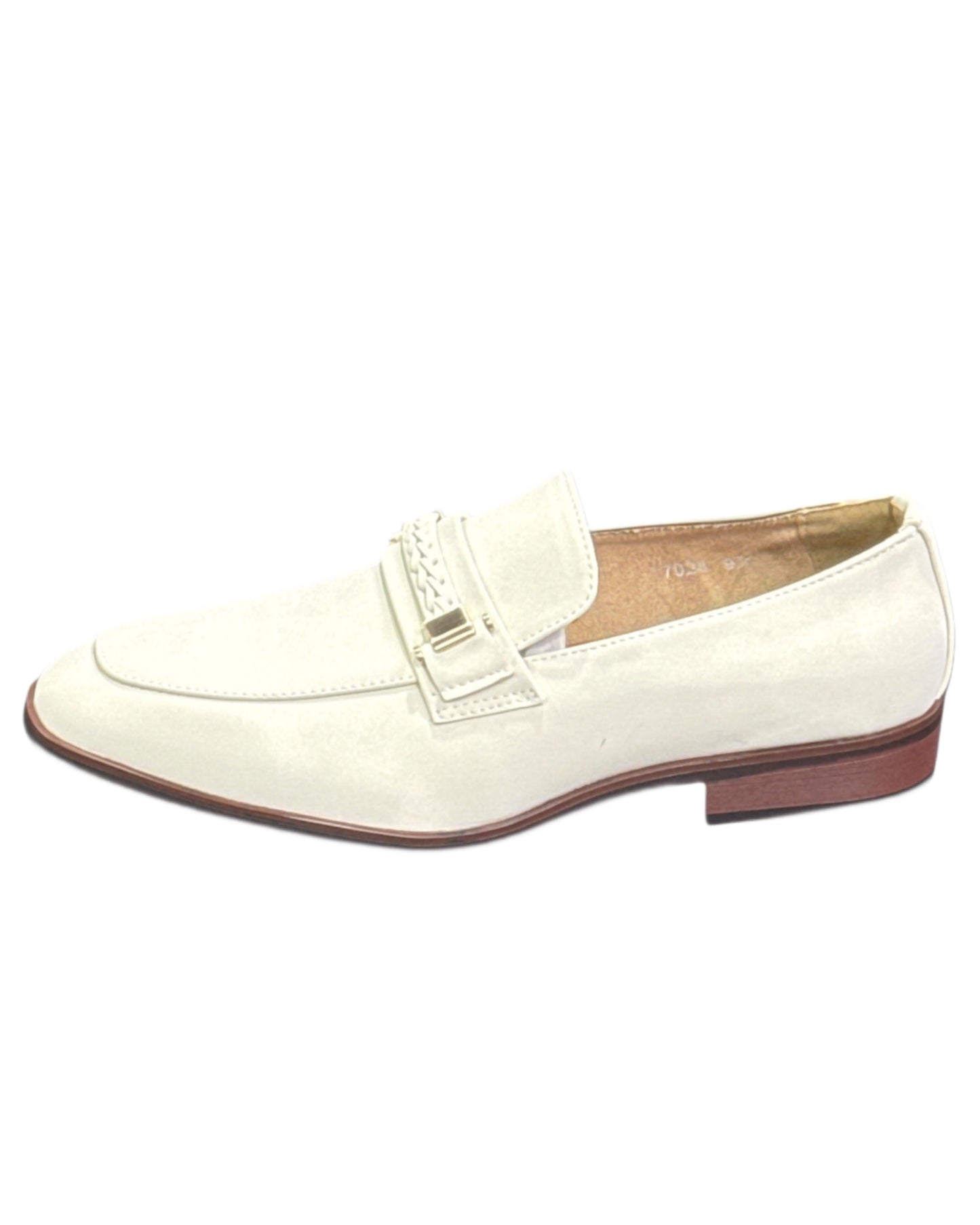 Moc Toe Woven Strap Slip-on Men's Dress Shoes Natural