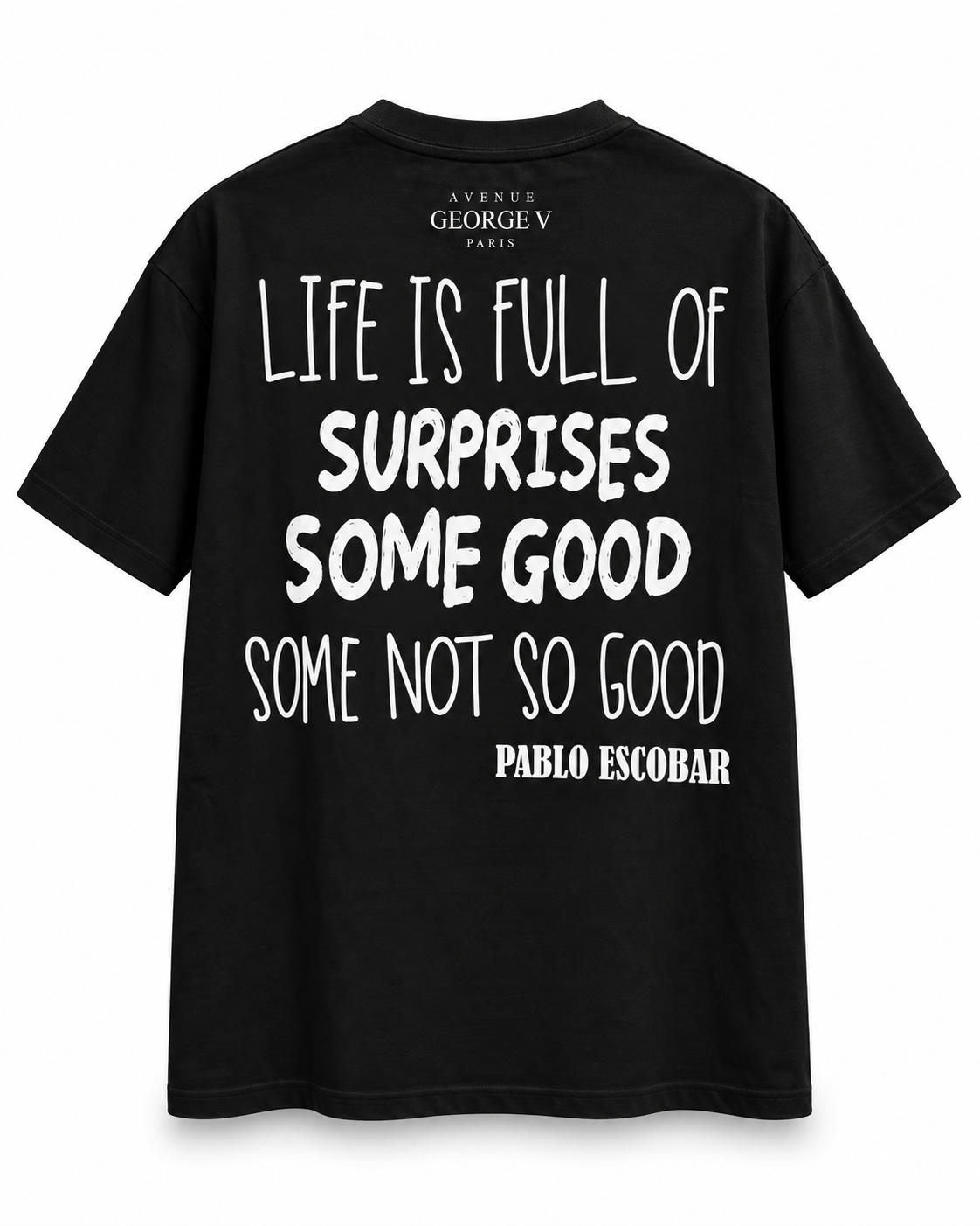Avenue George V Paris 128482 T-Shirt in Black, back view
