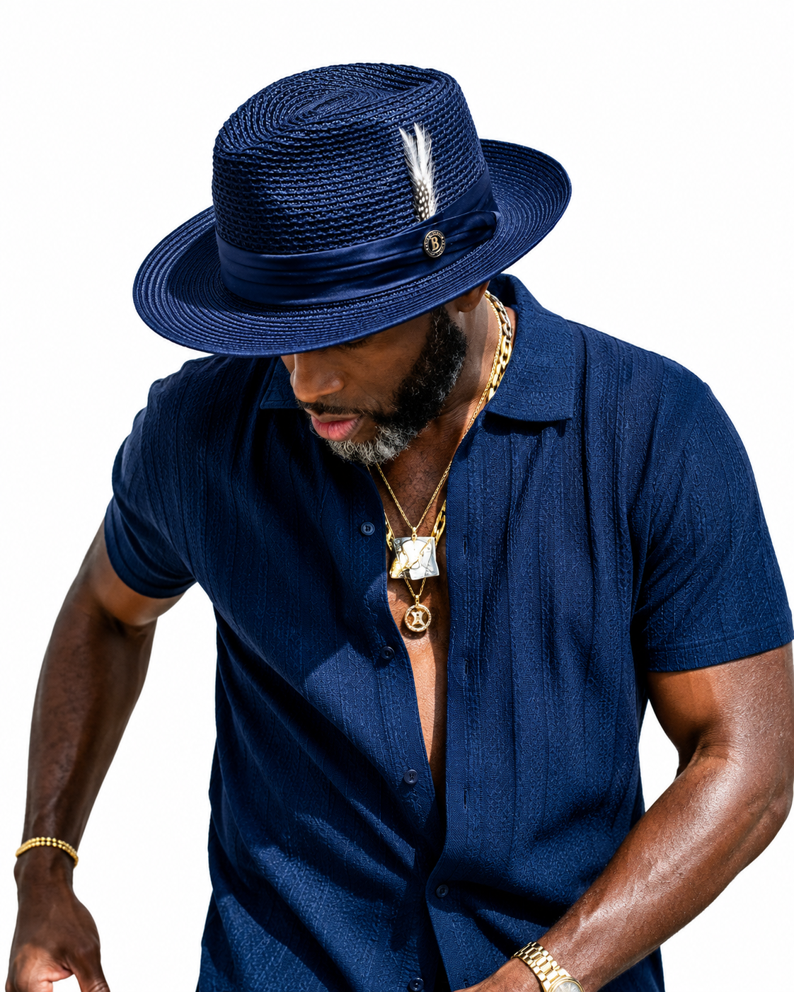 Julian Collection - Navy Bruno Capelo hat image 2