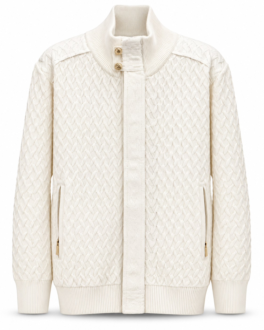 Silversilk Men's Quilted Knit Zip Sweater in White – men's Silversilk at Turning Point, Baltimore