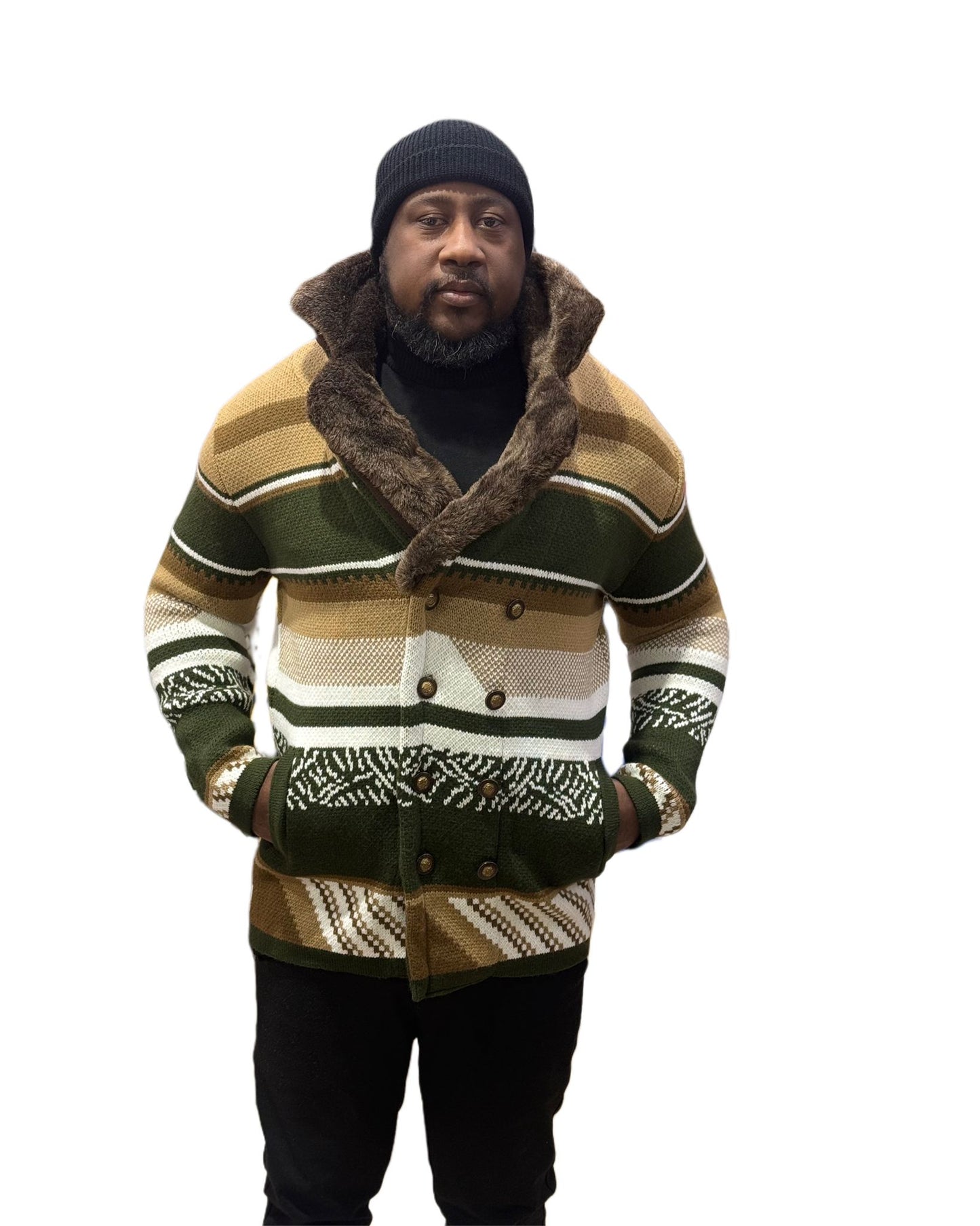 LCR Black Edition Sweater Olive and Camel