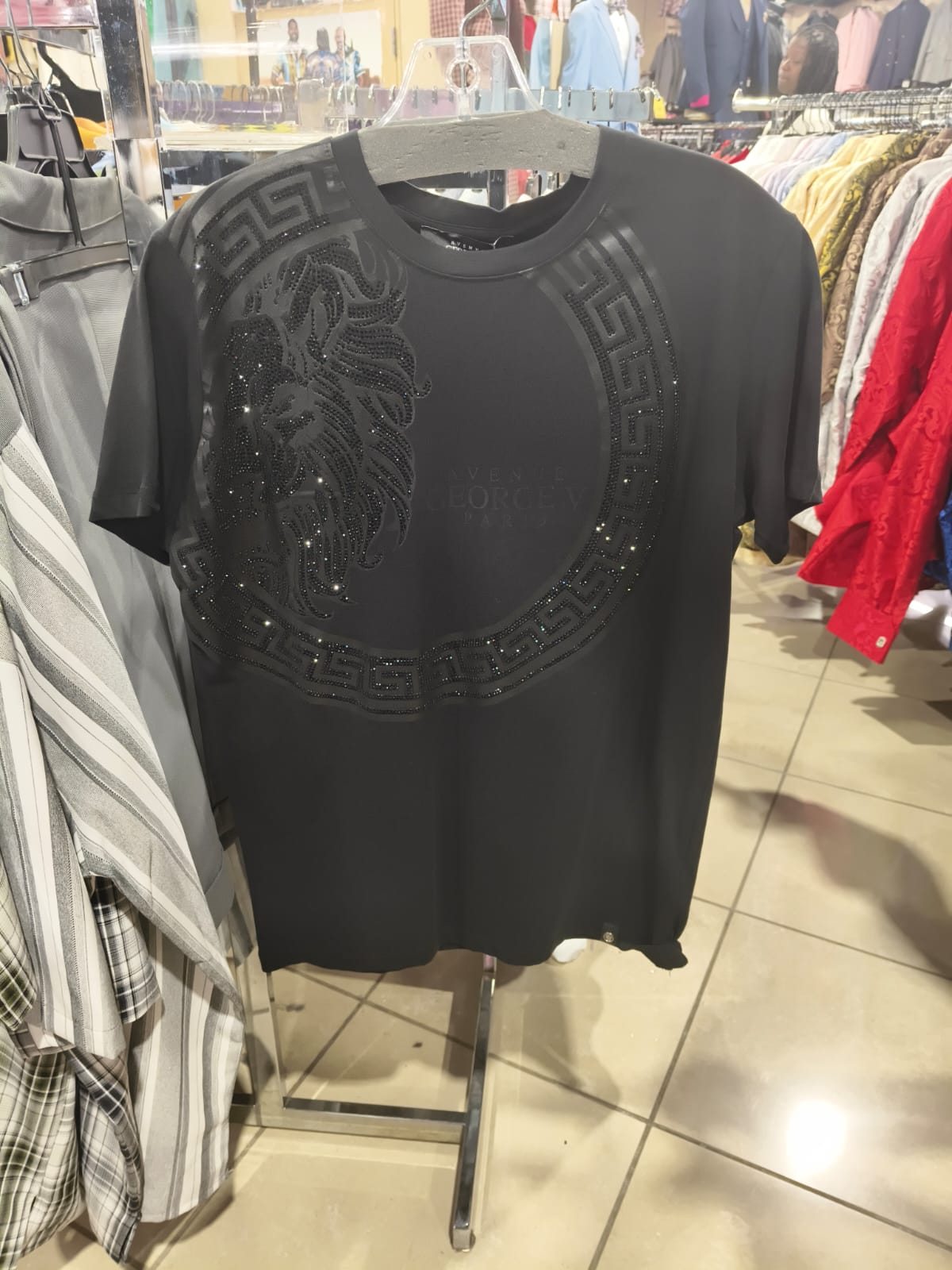 George V Tonal Lion Short Sleeve T-Shirt - tonal-lion-black.jpg