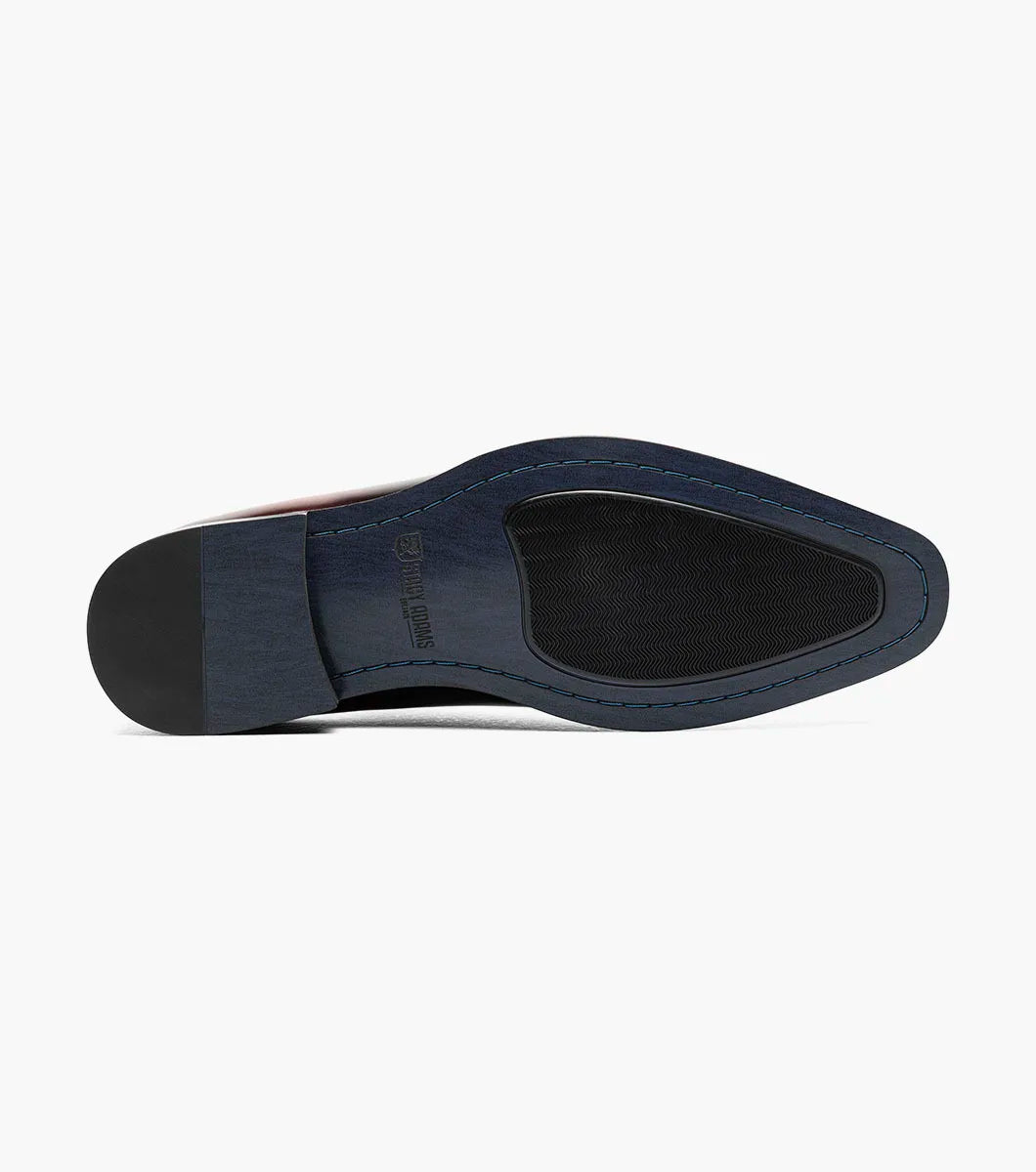 STACY ADAMS SHAFFER PLAIN TOE OXFORD – NAVY MULTI