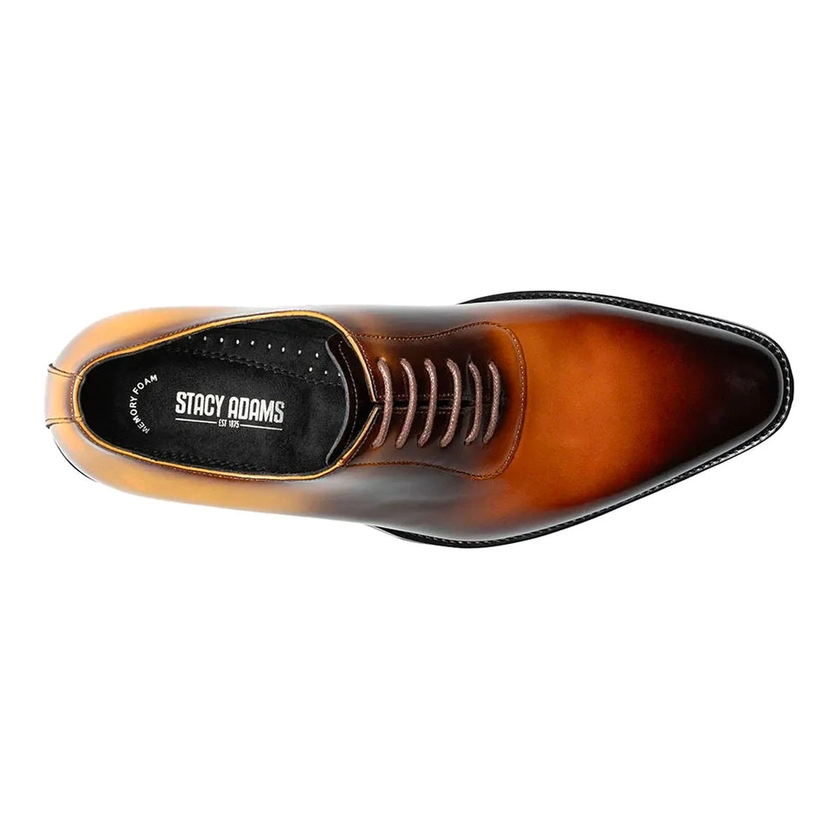 STACY ADAMS SHAFFER PLAIN TOE OXFORD – COGNAC MULTI