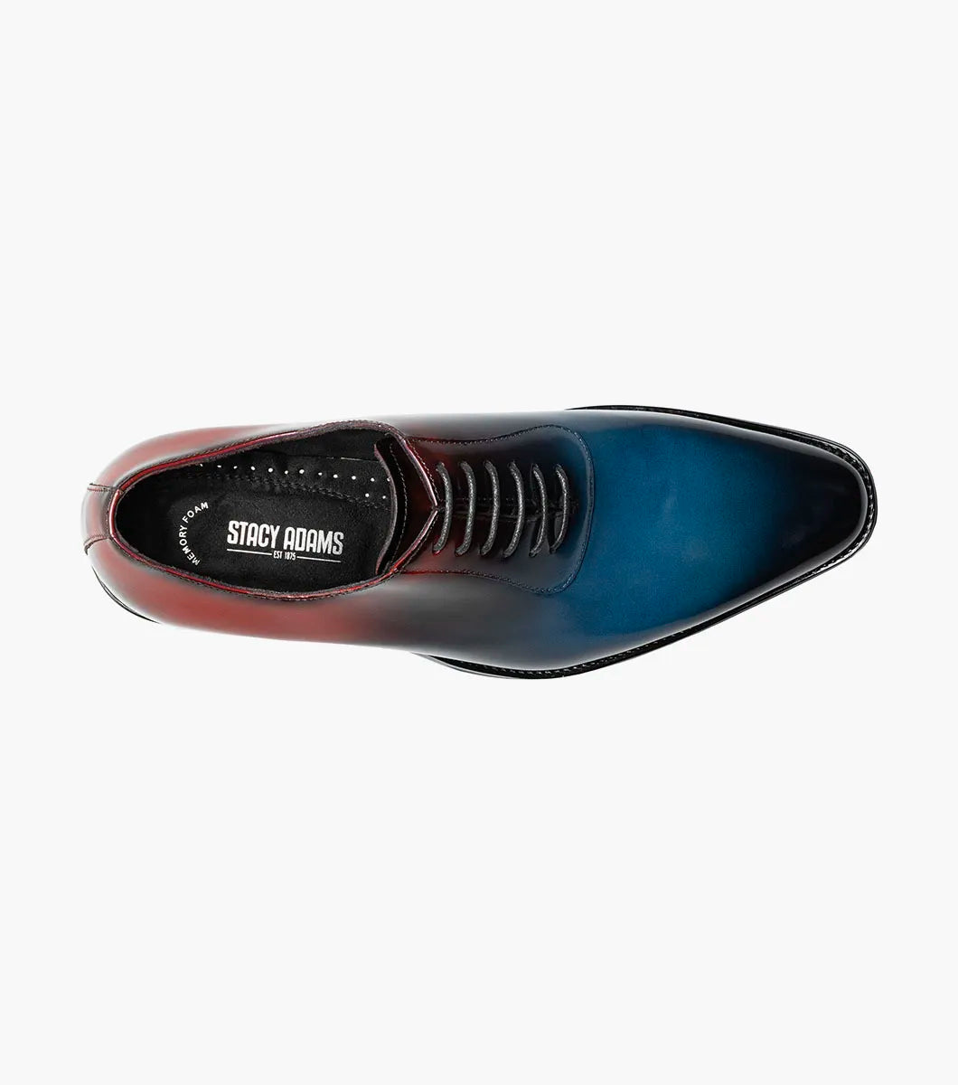 STACY ADAMS SHAFFER PLAIN TOE OXFORD – NAVY MULTI