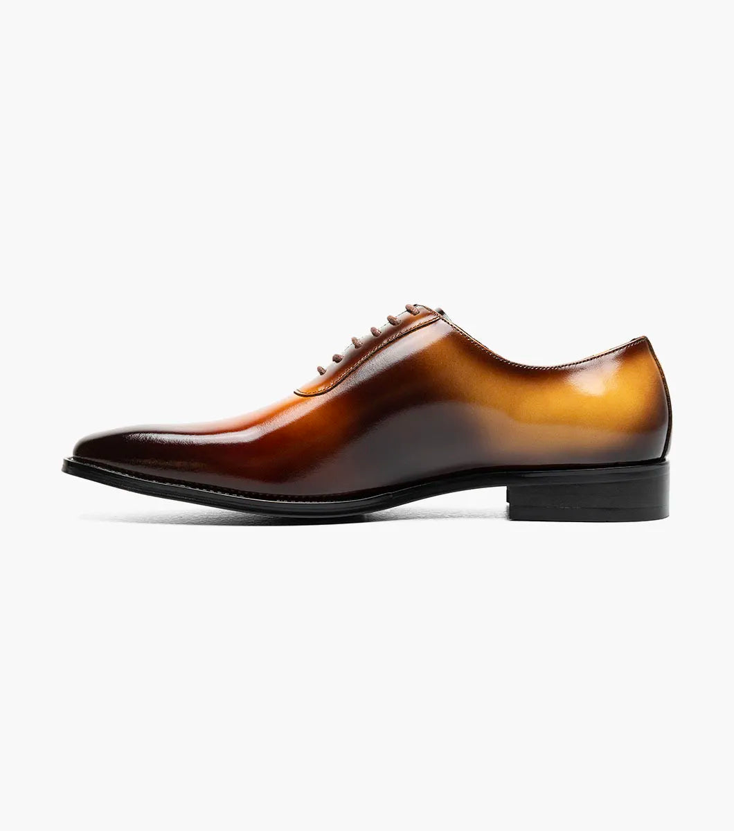 STACY ADAMS SHAFFER PLAIN TOE OXFORD – COGNAC MULTI
