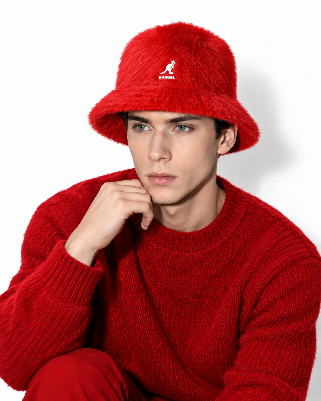 Kangol Furgora Bucket Hat – Scarlet - Kangol bucket hat product photo 3 - 13b5ca9a-bbeb-4326-9827-e9b261f34bf5.png