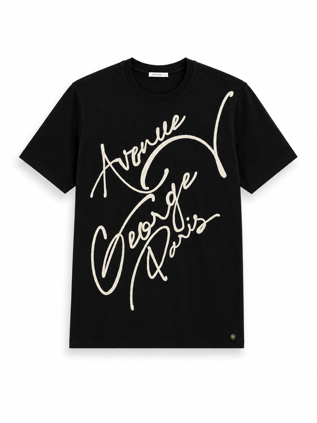 George V Signature Script Short Sleeve T-Shirt - Black - product-only - 218d1305-b407-4848-aa9e-25299b4e69f4.png