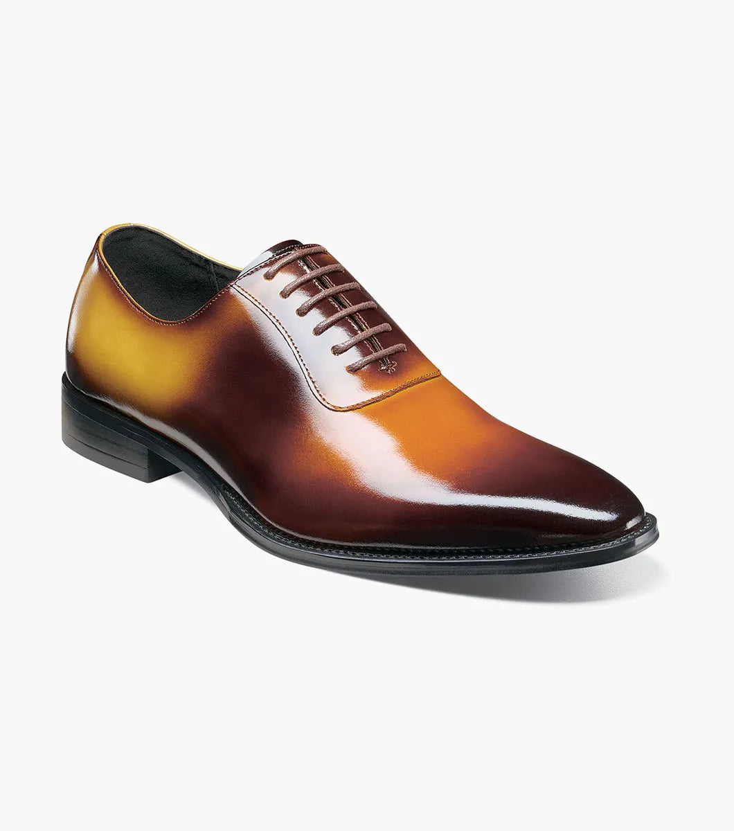 STACY ADAMS SHAFFER PLAIN TOE OXFORD – COGNAC MULTI