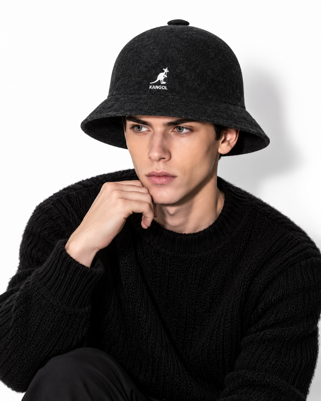 Kangol Wool Casual Bucket Hat – Black - Kangol bucket hat product photo 3 - 2723d2e8-9ed2-4335-9607-acc04c4b84dc.png