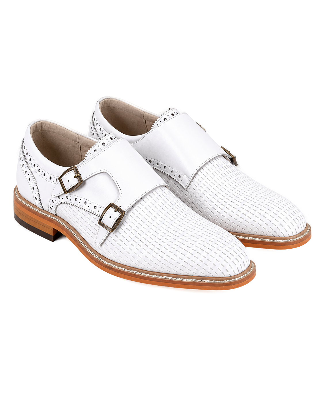Giovanni Double Monk Straps White Rocky Leather Shoes - Product image 2 - 27b369de-5ae6-49f5-8c66-37a1433a9856-bg-white.png