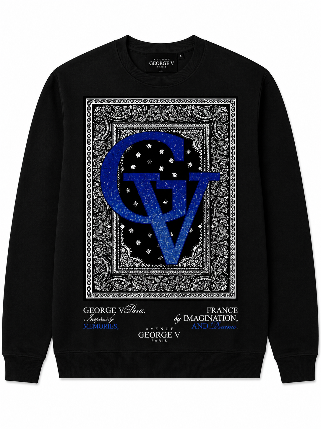 George V Monogram Crest Sweatshirt - Black - product-only - 3d08bdc6-7a2c-40d3-b194-22d59ecdd2b0.png