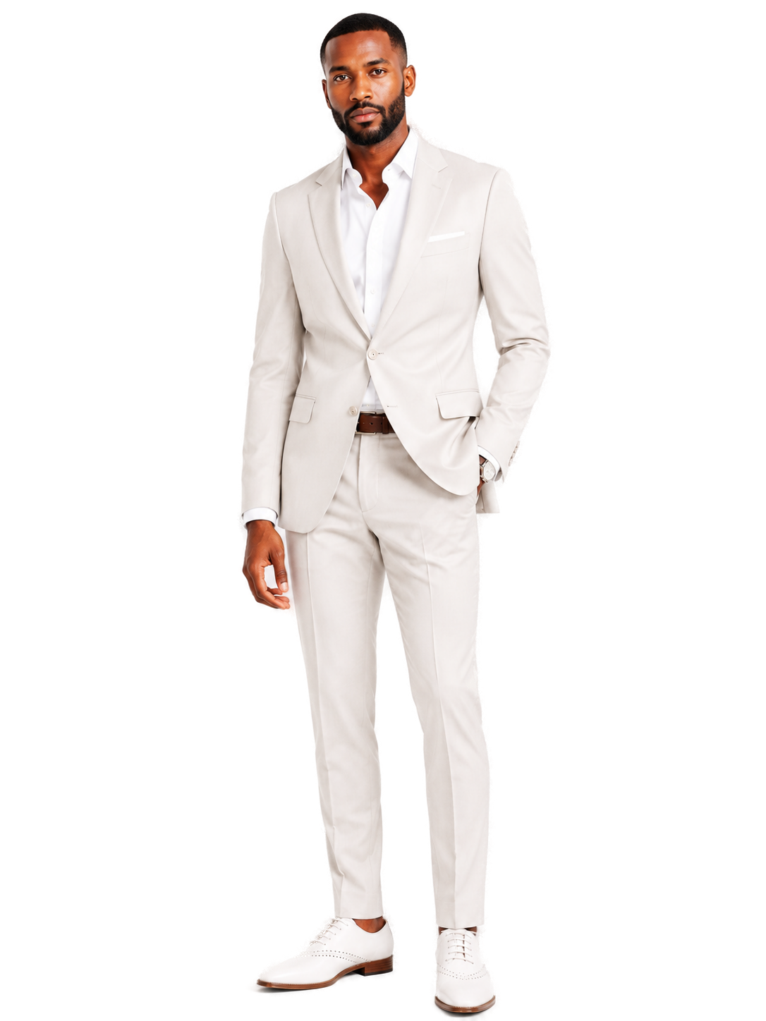 LACE-UP DRESS SHOE WHITE - Model wearing shoe - 3f162ade-7146-4cd5-a5d0-ce10a9b92b23-bg-white.png