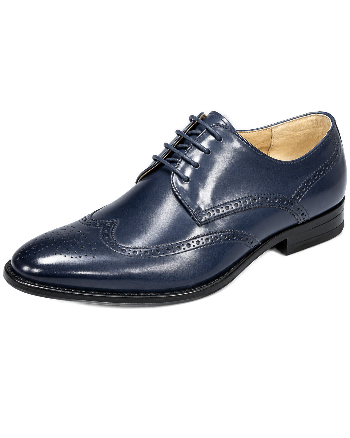 GIOVANNI Wingtip Leather Oxford Lincoln-Navy - Product image 1 - 3fdc0b99-5ba0-4d06-8781-0d862e757111-bg-white.png