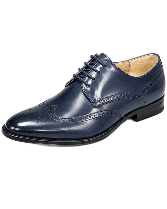 GIOVANNI Wingtip Leather Oxford Lincoln-Navy - Product image 1 - 3fdc0b99-5ba0-4d06-8781-0d862e757111-bg-white.png
