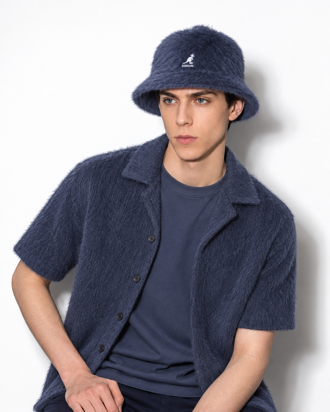 Kangol Furgora Casual Bucket Hat – Navy - Kangol bucket hat product photo 2 - 41c22740-eb52-4404-8904-63c6532969d0.png