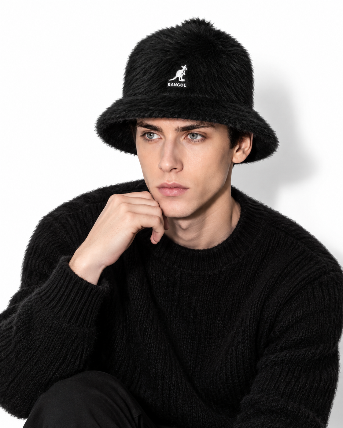 Kangol Furgora Casual Bucket Hat – Black - Kangol bucket hat product photo 2 - 42bf3d80-8eb4-4684-a83d-d283083ab45a.png