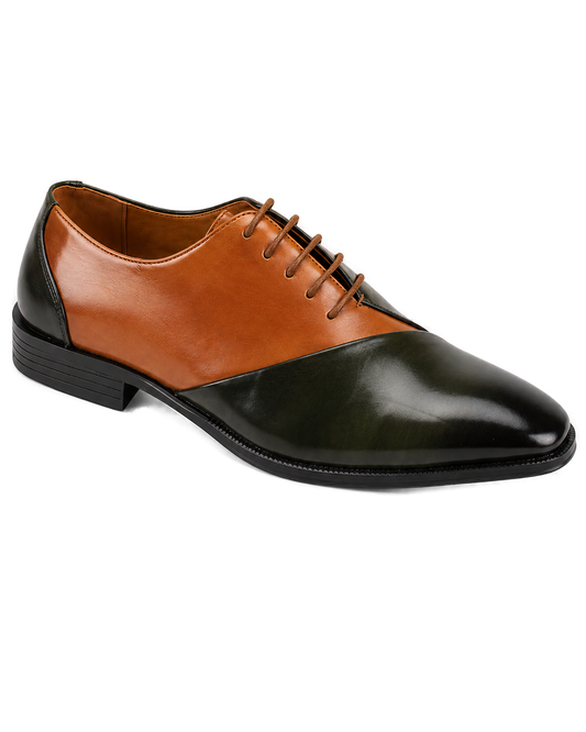 Shoes Oxfords Lace Up Two-Tone olive/tan - Product image 1 - 5bfbc7db-c397-4bd7-a6f6-3312af7a0709-bg-white.png