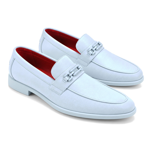 White Premium Casual Loafers for Men - pair