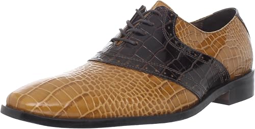 Stacy Adams Cassius Oxford Men's Dress Shoes – Dark Brown/Butterscotch