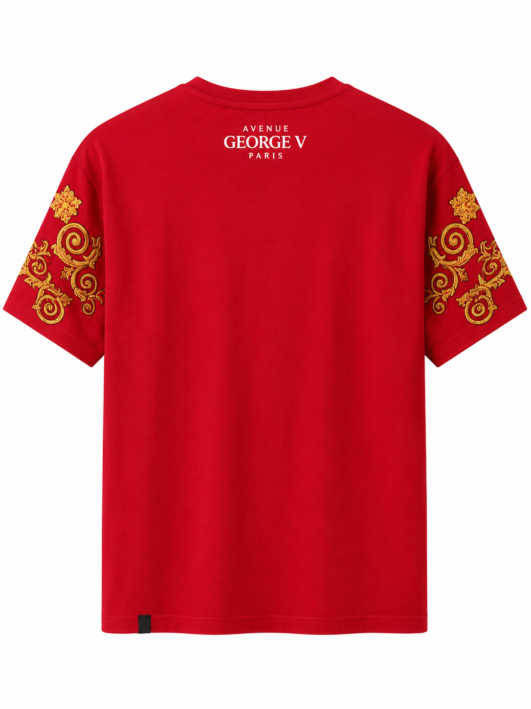 George V Medusa Crest Short Sleeve T-Shirt - Red - back - 821ee303-d496-48f8-86d2-9f422a55e726.png