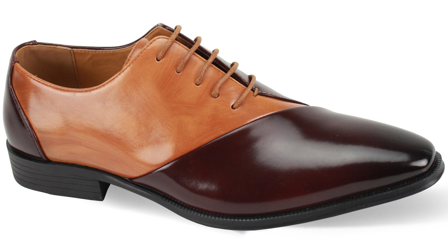 Two-Tone Burgundy/Tan
