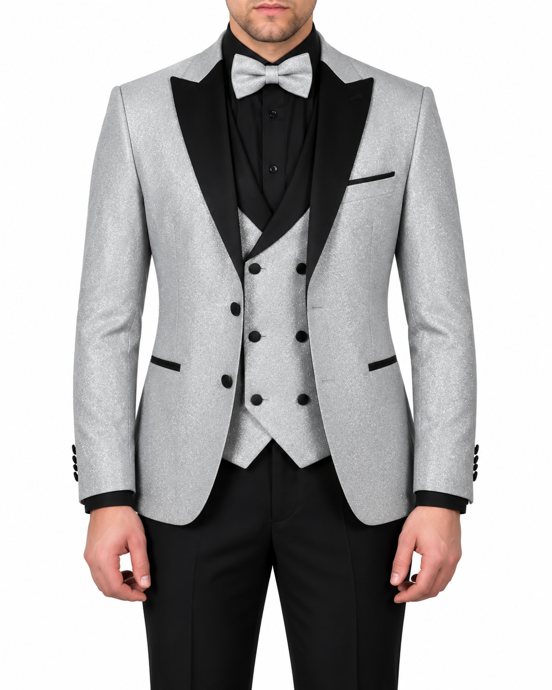 Silver with Black Lapel Suit - premium Turkey suit photo 3 - 8c7b51d7-8634-4b24-92af-ee6855f75add.png