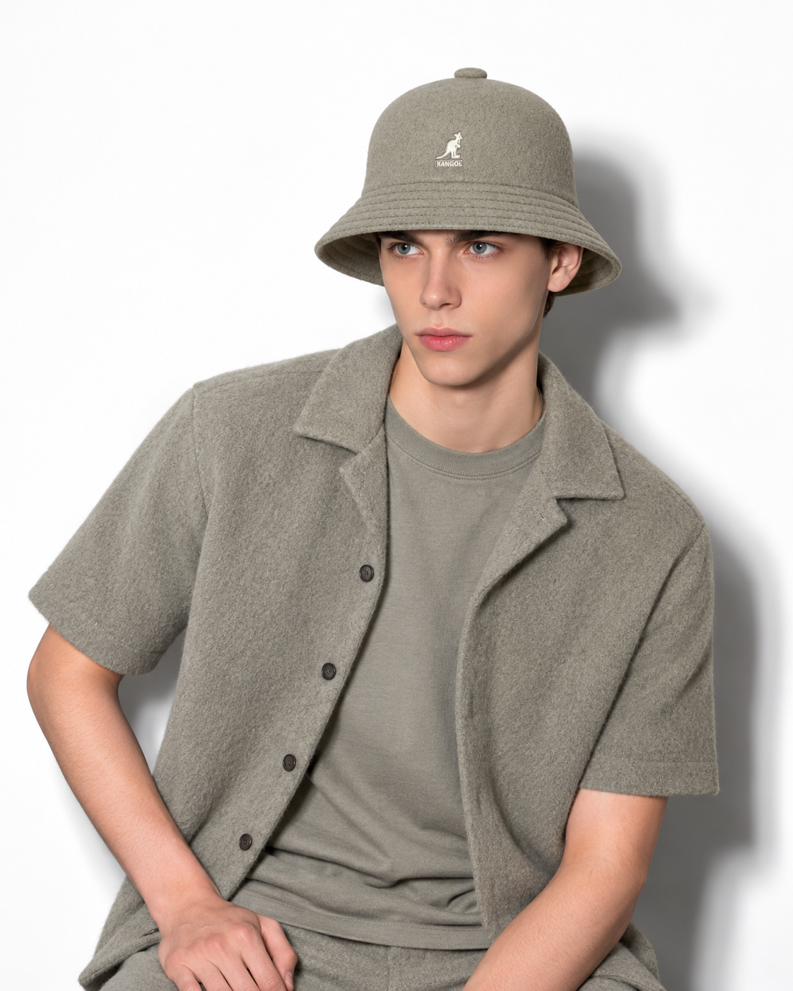 Kangol Wool Casual Bucket Hat – Grey - Kangol bucket hat product photo 2 - 9ceef863-b32d-470b-ac1a-d04635603396.png