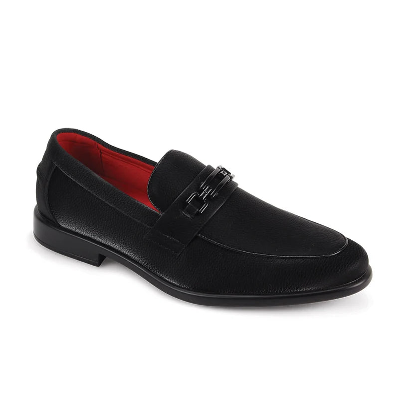 ASH4 Men's Black Formal Loafers