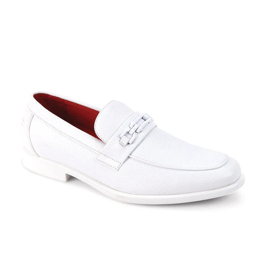 ASH4 Men's White Formal Loafers