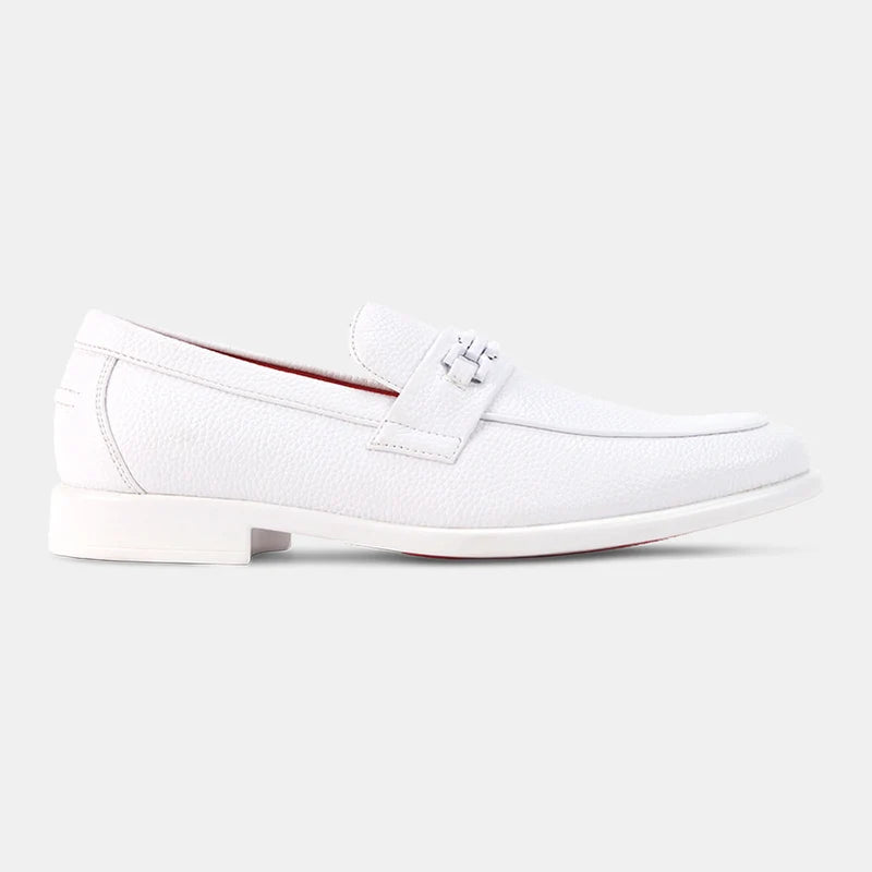 ASH4 Men's White Formal Loafers