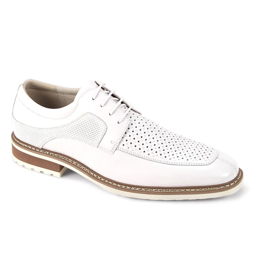 Giovanni Lenny White Leather Dress Shoes