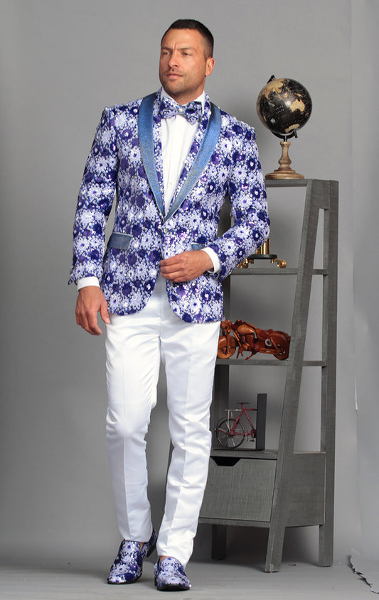 Manzini Blazer Royal-Blue