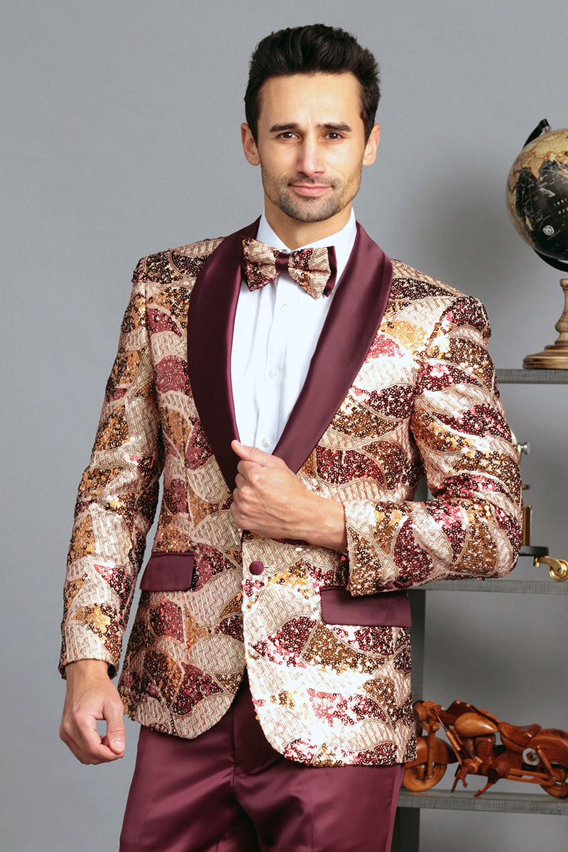 Manzini Blazer Burgundy