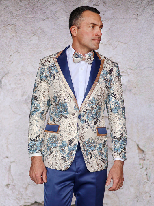 Manzini Blazer Blue-Gold