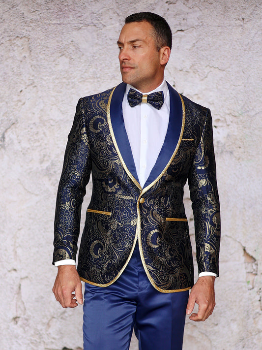 Manzini Blazer BlackBlue-Gold