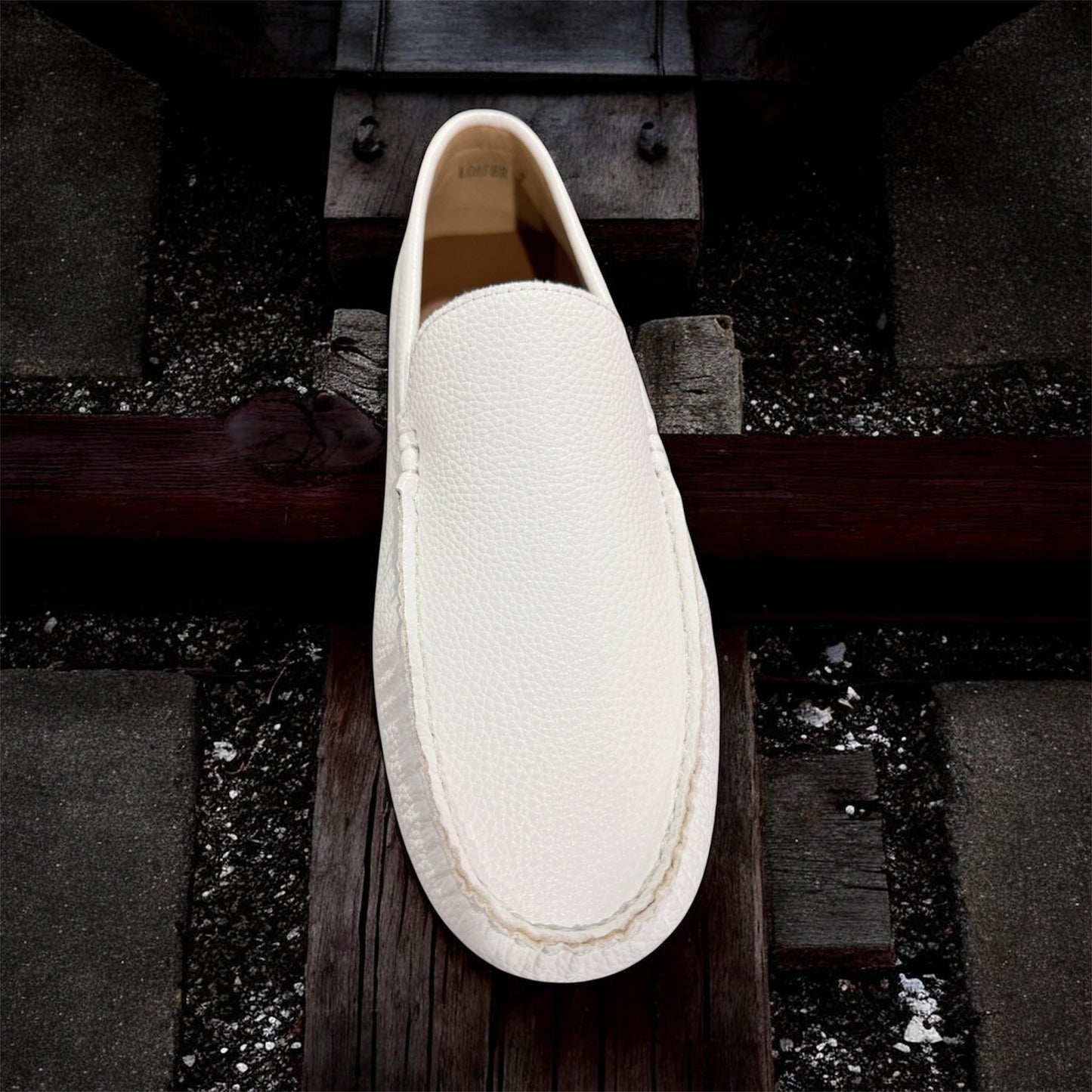 Men’s Classic White Leather Loafer