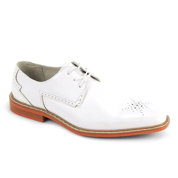 Giovanni Toby White Leather Dress Shoes