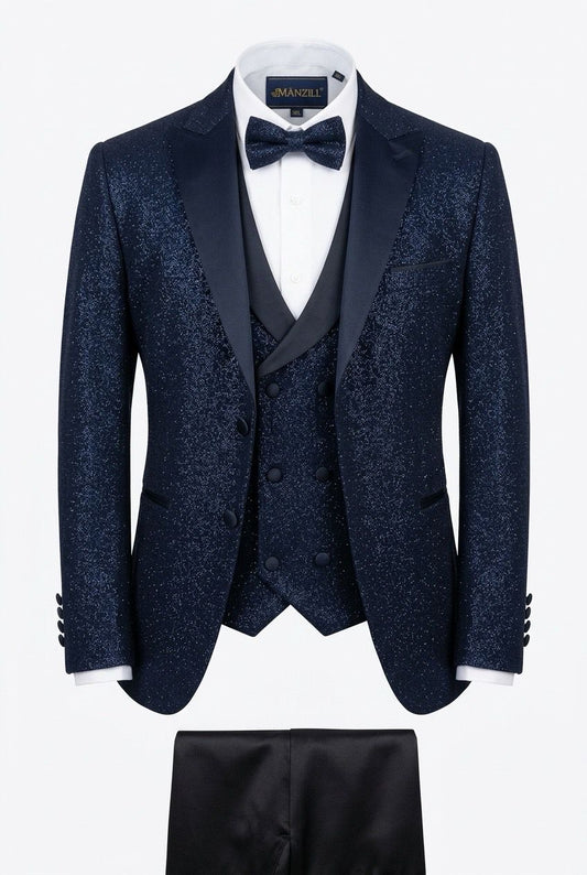 Navy Blue Tuxedo Suit