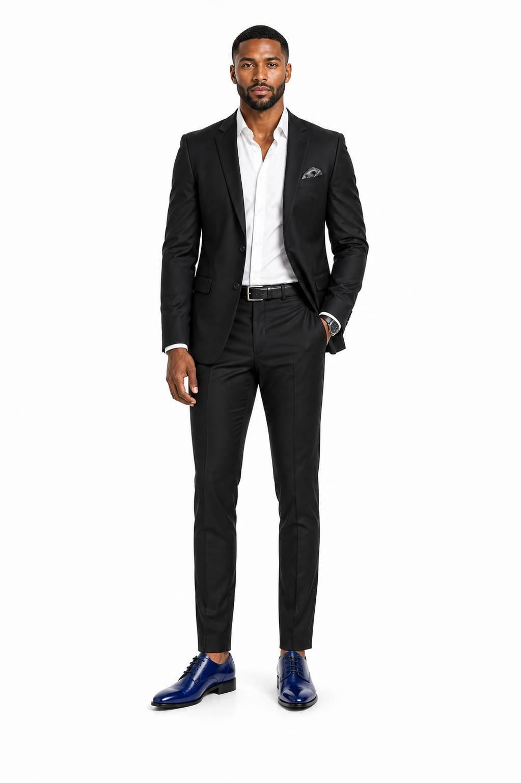 Two-Tone Royal/Nav - Model wearing shoe - antonio-cerelli6983-03-model-centered.png